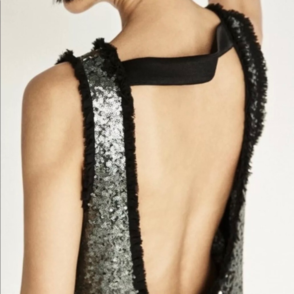🔻Zara Sequin Mini Dress w Open Back